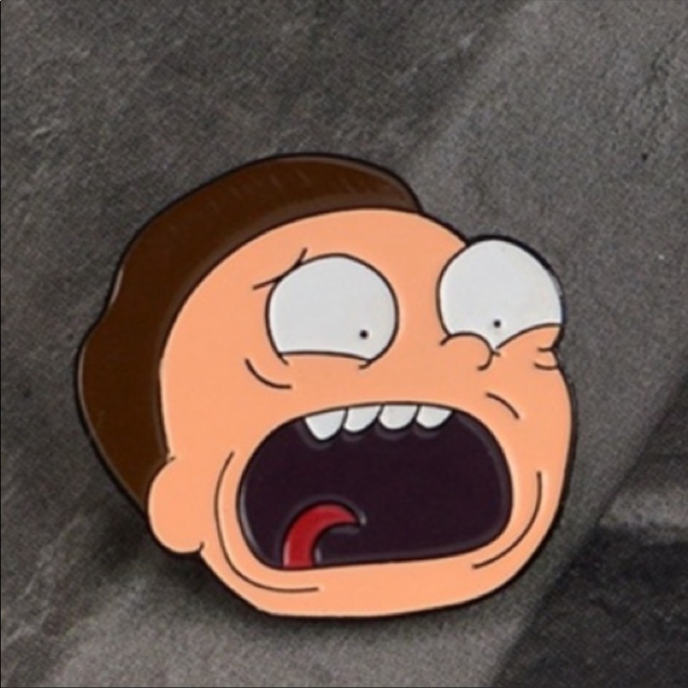 Morty Head Enamel Pin Funny TV Series Cartoon Ricky and Morty Fan Gift Badge
